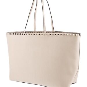 Valentino Garavani Cream Studded Tote